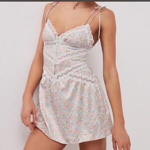 For Love And Lemons Pastel Floral Chemise